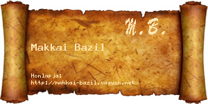 Makkai Bazil névjegykártya